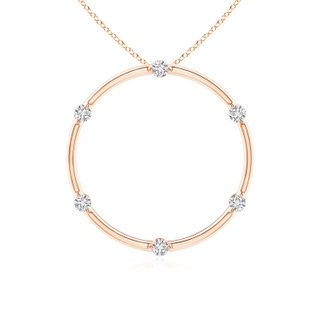 2mm HSI2 Circle of Life Diamond Pendant in 9K Rose Gold