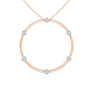 2mm HSI2 Circle of Life Diamond Pendant in Rose Gold