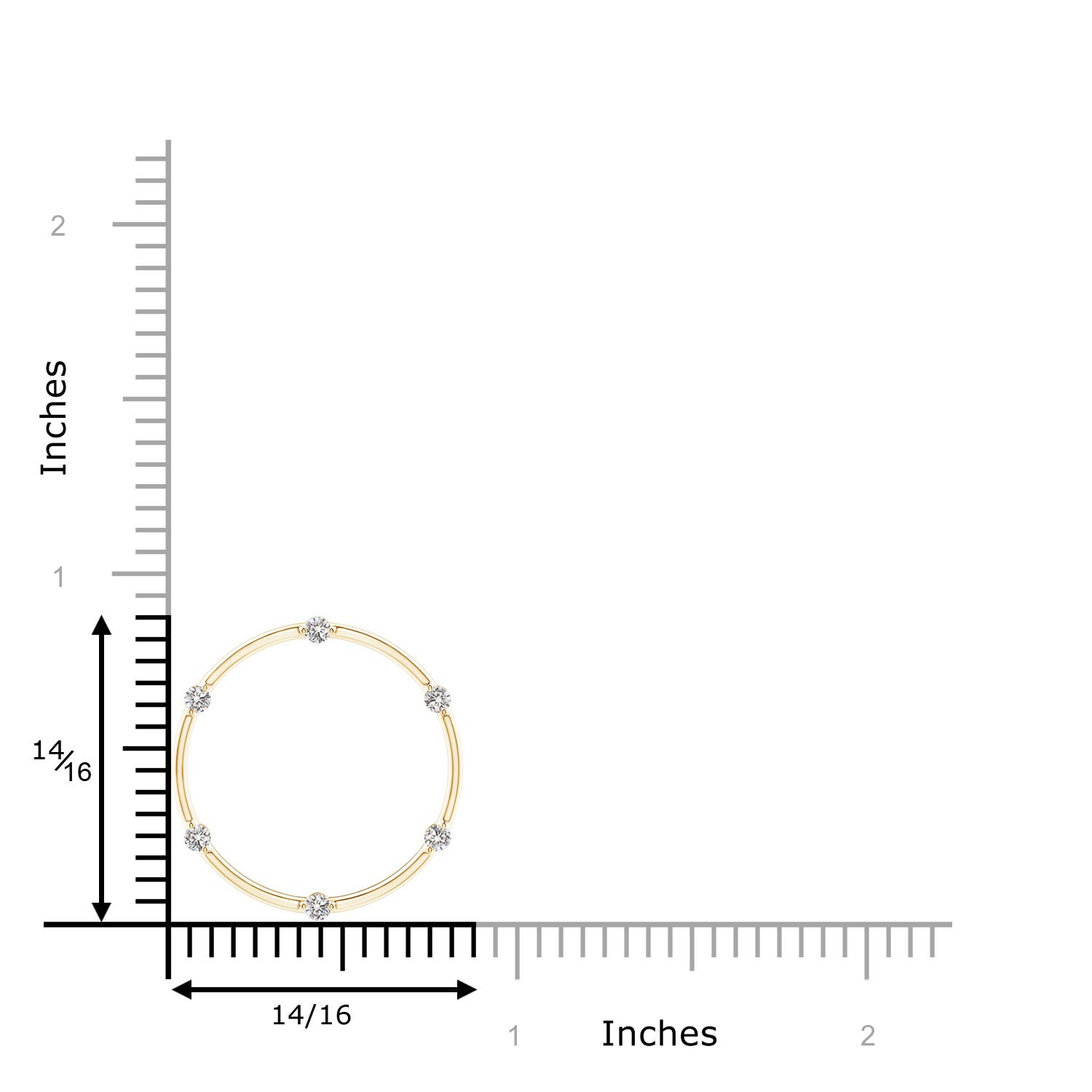 I-J, I1-I2 / 0.21 CT / 14 KT Yellow Gold