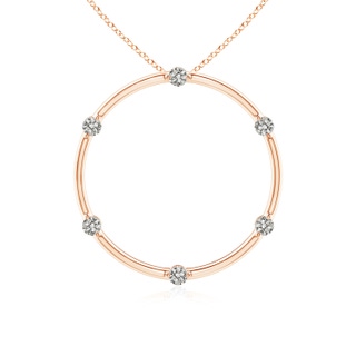 2mm KI3 Circle of Life Diamond Pendant in 9K Rose Gold