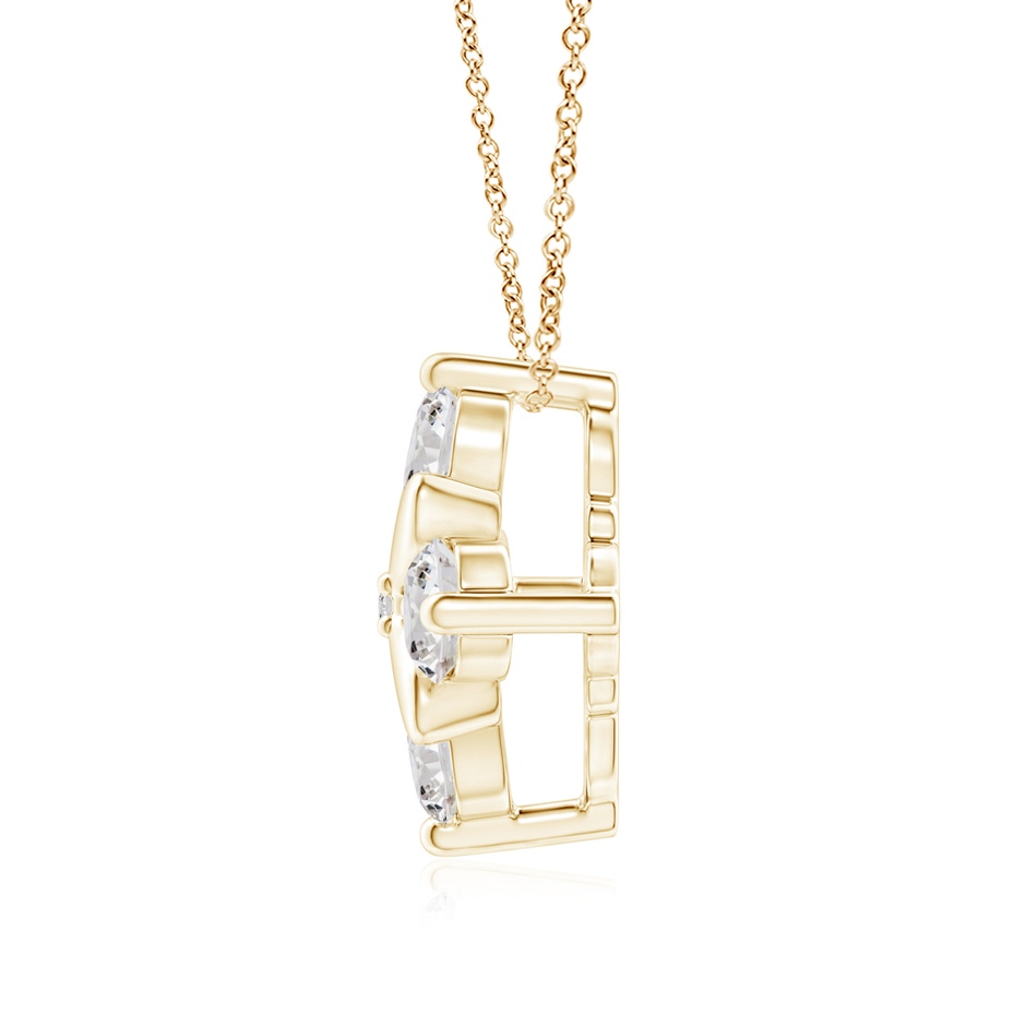 2.4mm IJI1I2 Diamond Floral Cluster Pendant in Yellow Gold product image