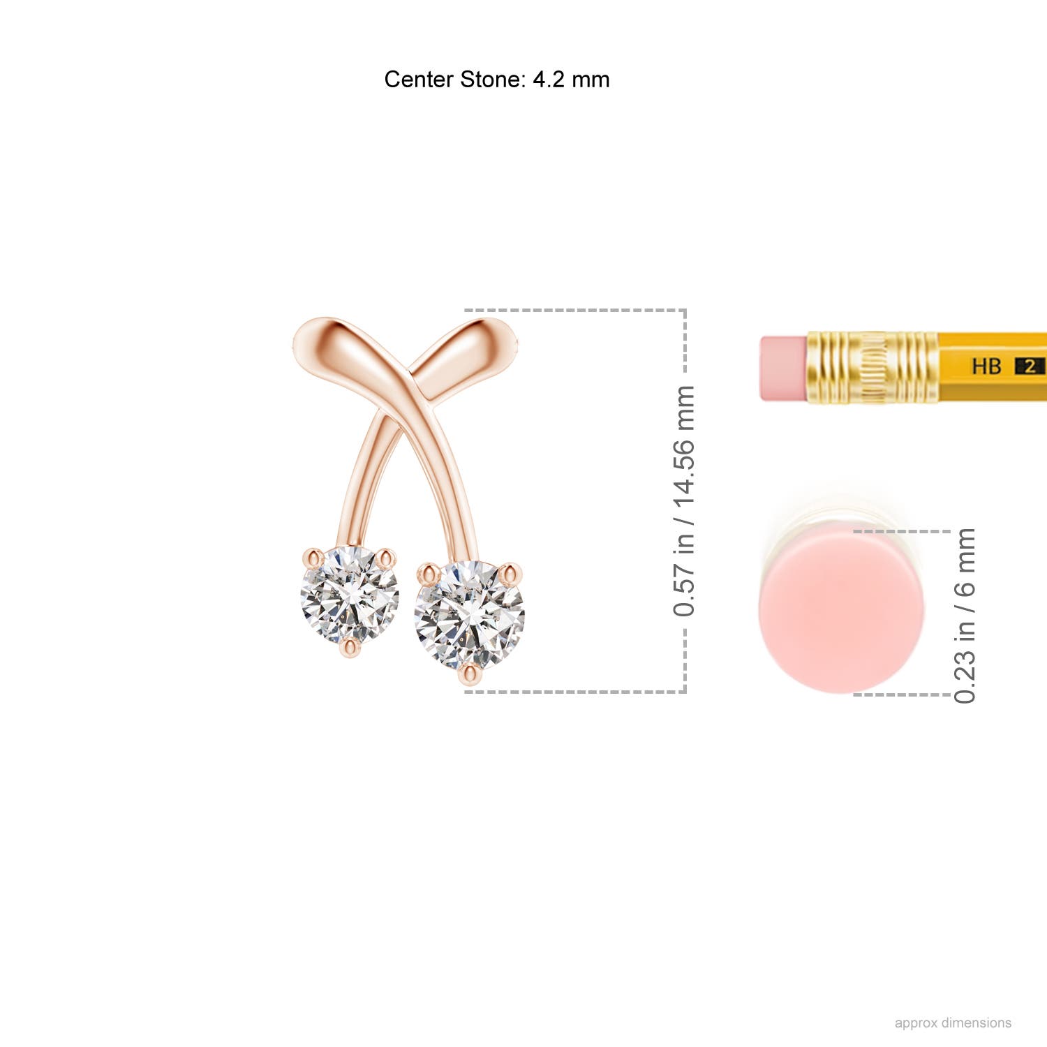 I-J, I1-I2 / 0.5 CT / 14 KT Rose Gold