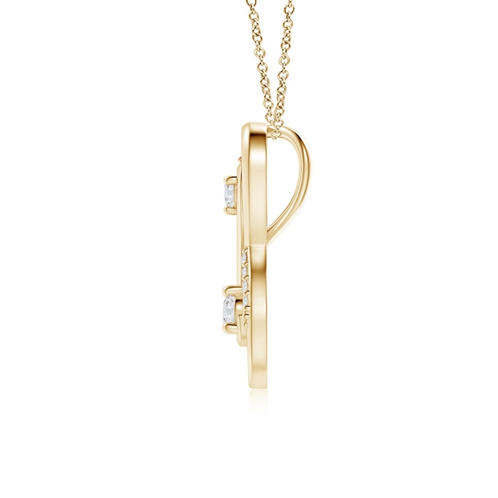2.5mm GVS2 Together Forever Two Stone Diamond Infinity Pendant for Mom in Yellow Gold product image