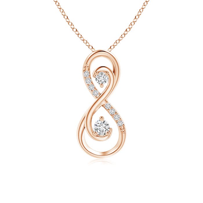 H, SI2 / 0.14 CT / 14 KT Rose Gold