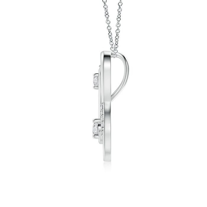 2.5mm HSI2 Together Forever Two Stone Diamond Infinity Pendant for Mom in White Gold product image