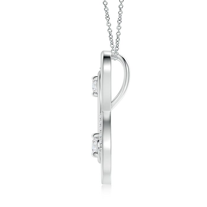 3mm GVS2 Together Forever Two Stone Diamond Infinity Pendant for Mom in White Gold product image