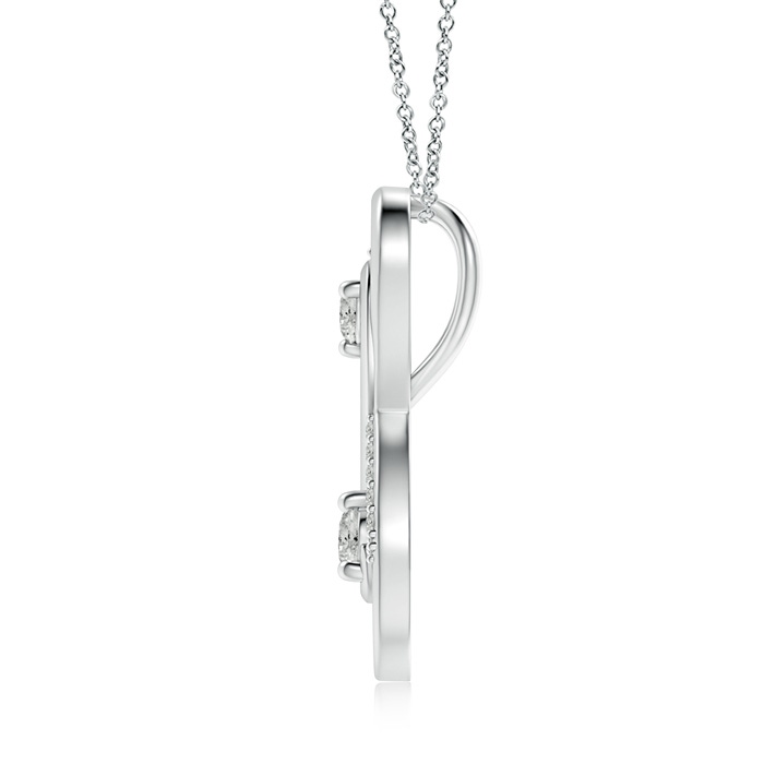 3mm KI3 Together Forever Two Stone Diamond Infinity Pendant for Mom in White Gold product image