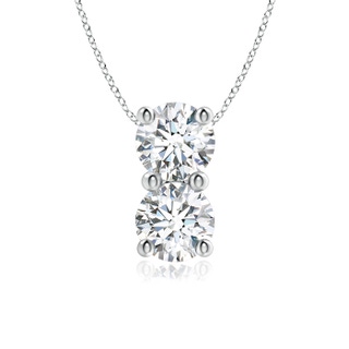 3.2mm GVS2 Classic Two Stone Diamond Pendant in P950 Platinum