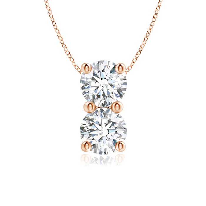 Lab-Grown-Classic Two Stone Diamond Pendant