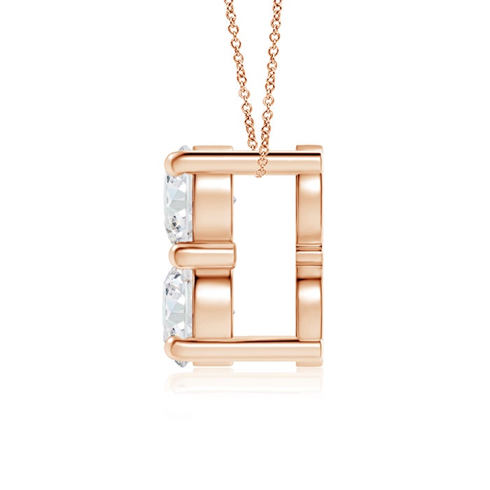 Lab-Grown-Classic Two Stone Diamond Pendant