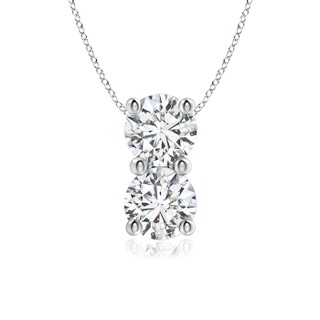 3.2mm HSI2 Classic Two Stone Diamond Pendant in White Gold