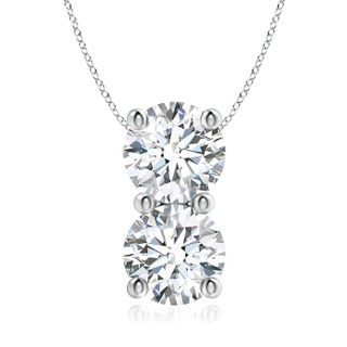 4.1mm GVS2 Classic Two Stone Diamond Pendant in P950 Platinum