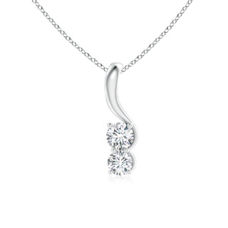 4.1mm GVS2 Two Stone Diamond Pendant with Twist Bale in P950 Platinum