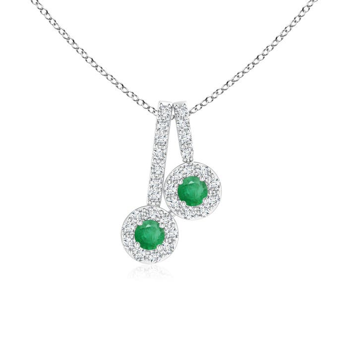 A - Emerald / 0.25 CT / 14 KT White Gold