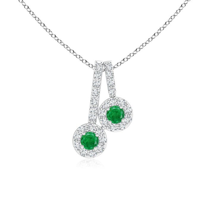 AA - Emerald / 0.25 CT / 14 KT White Gold