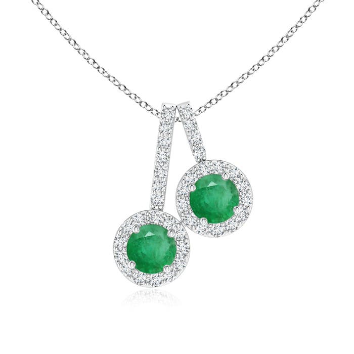 A - Emerald / 0.57 CT / 14 KT White Gold