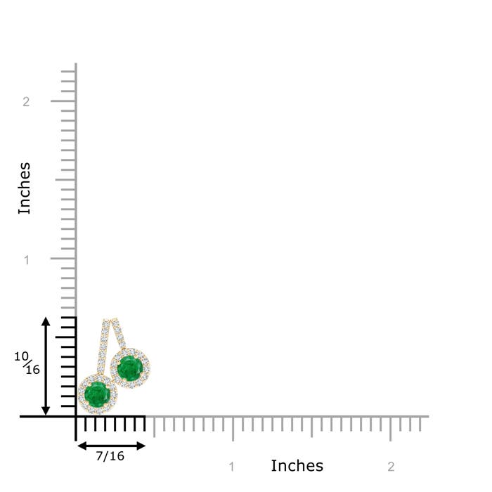 AA - Emerald / 0.57 CT / 14 KT Yellow Gold