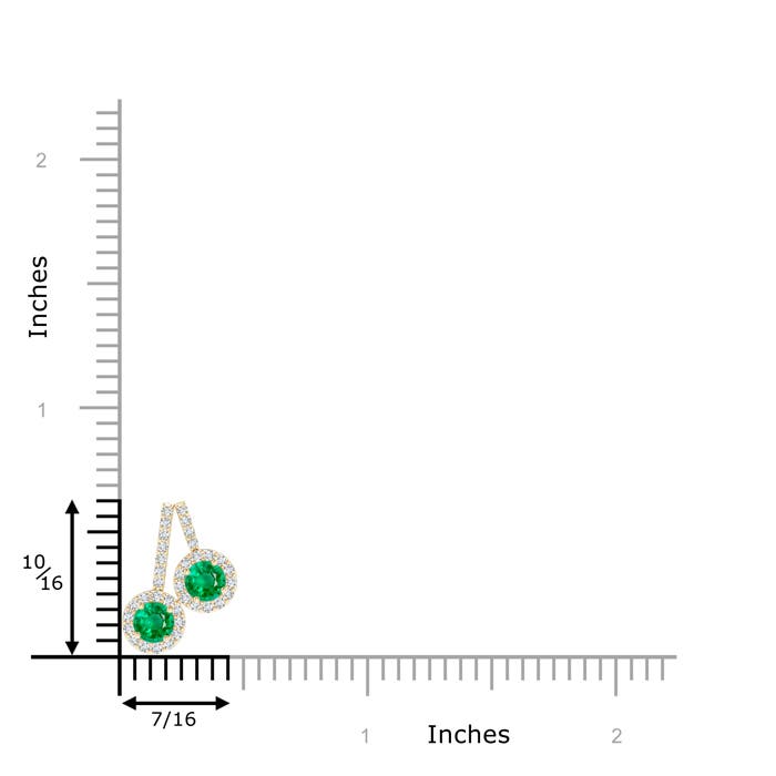 AAA - Emerald / 0.57 CT / 14 KT Yellow Gold