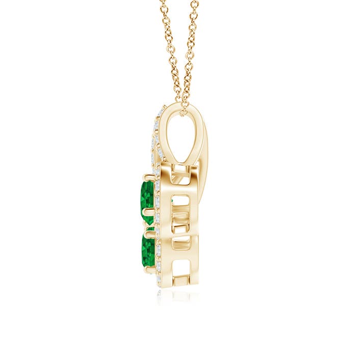 AAAA - Emerald / 0.57 CT / 14 KT Yellow Gold