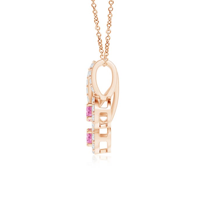 A - Pink Sapphire / 0.29 CT / 14 KT Rose Gold