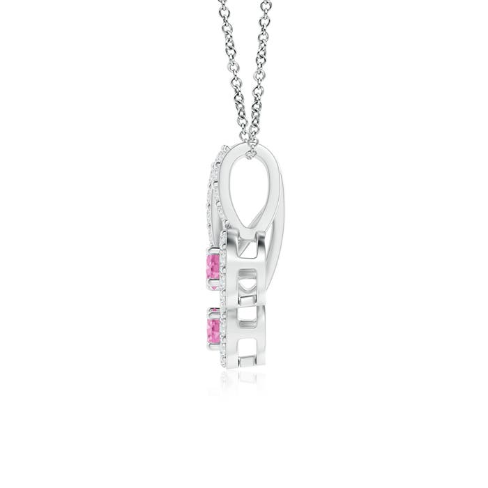 A - Pink Sapphire / 0.29 CT / 14 KT White Gold