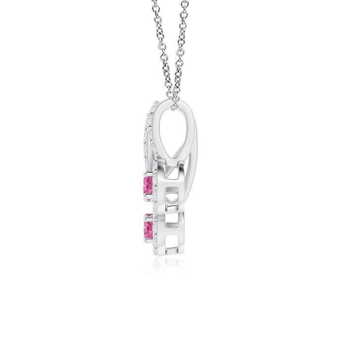 AAA - Pink Sapphire / 0.29 CT / 14 KT White Gold