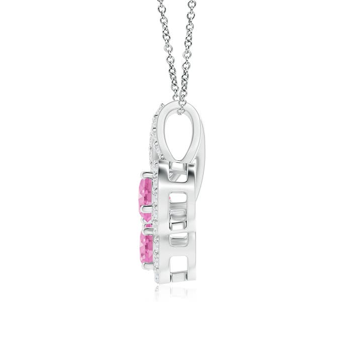 A - Pink Sapphire / 0.72 CT / 14 KT White Gold