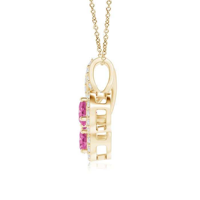 AAA - Pink Sapphire / 0.72 CT / 14 KT Yellow Gold