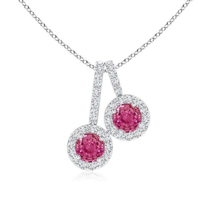 AAAA - Pink Sapphire / 0.72 CT / 14 KT White Gold