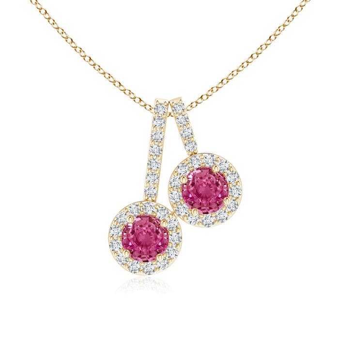 AAAA - Pink Sapphire / 0.72 CT / 14 KT Yellow Gold