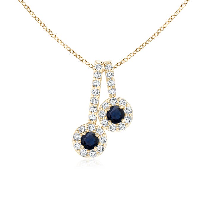 A - Blue Sapphire / 0.28 CT / 14 KT Yellow Gold