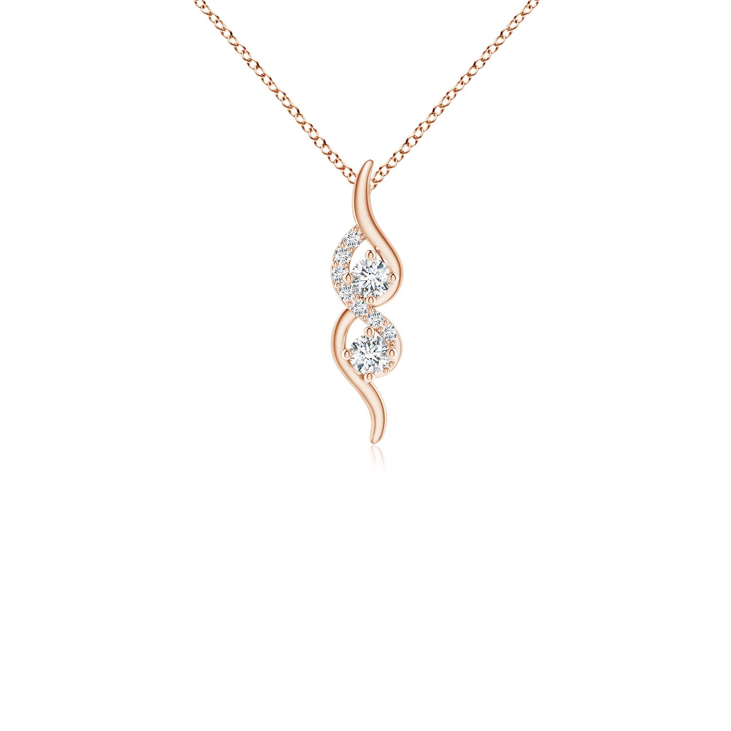 G, VS2 / 0.12 CT / 14 KT Rose Gold