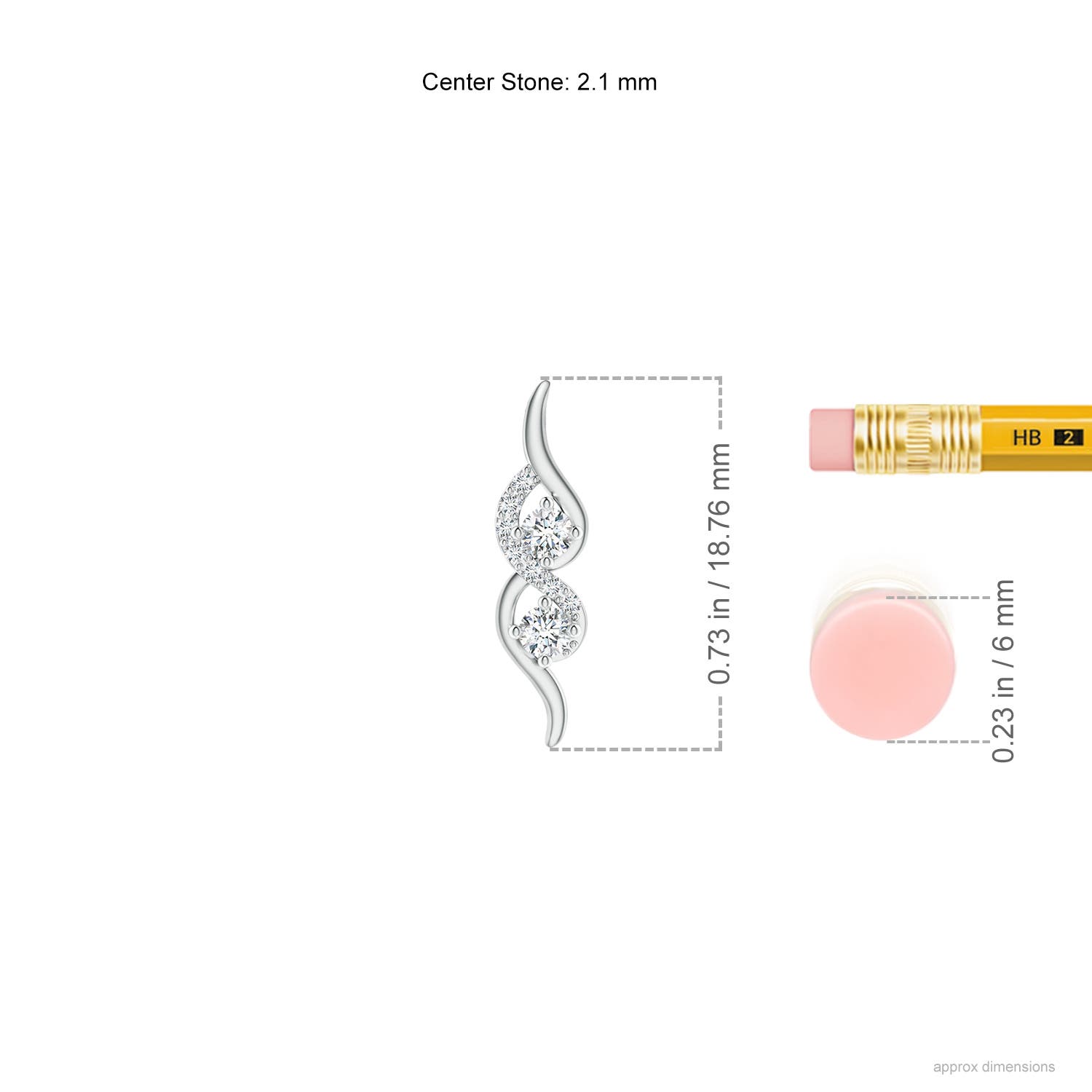 G, VS2 / 0.12 CT / 14 KT White Gold