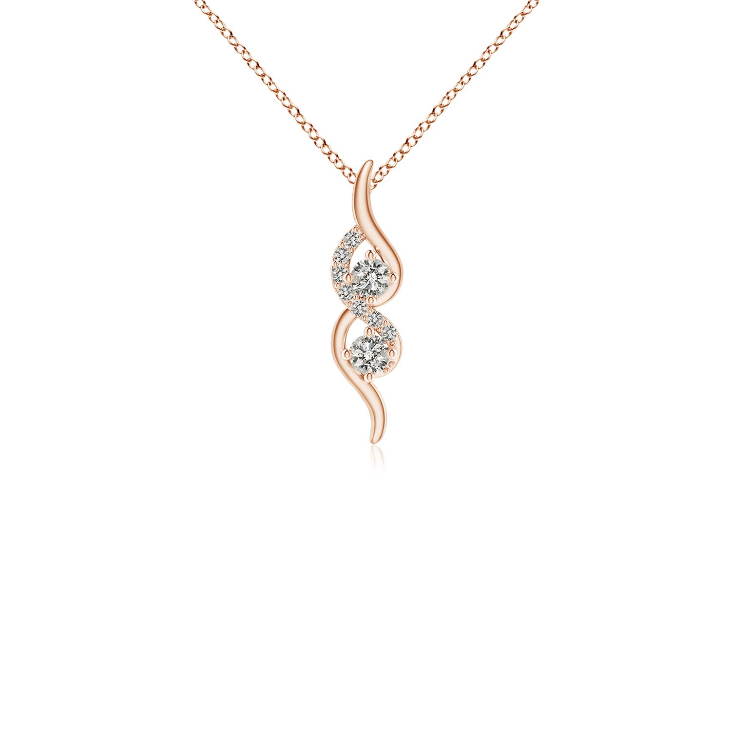 K, I3 / 0.12 CT / 14 KT Rose Gold