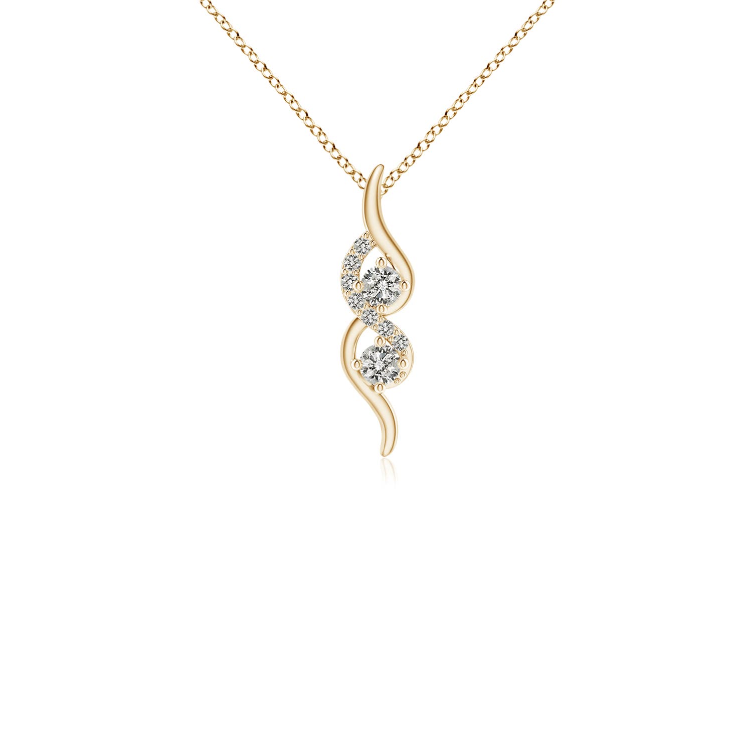 K, I3 / 0.12 CT / 14 KT Yellow Gold