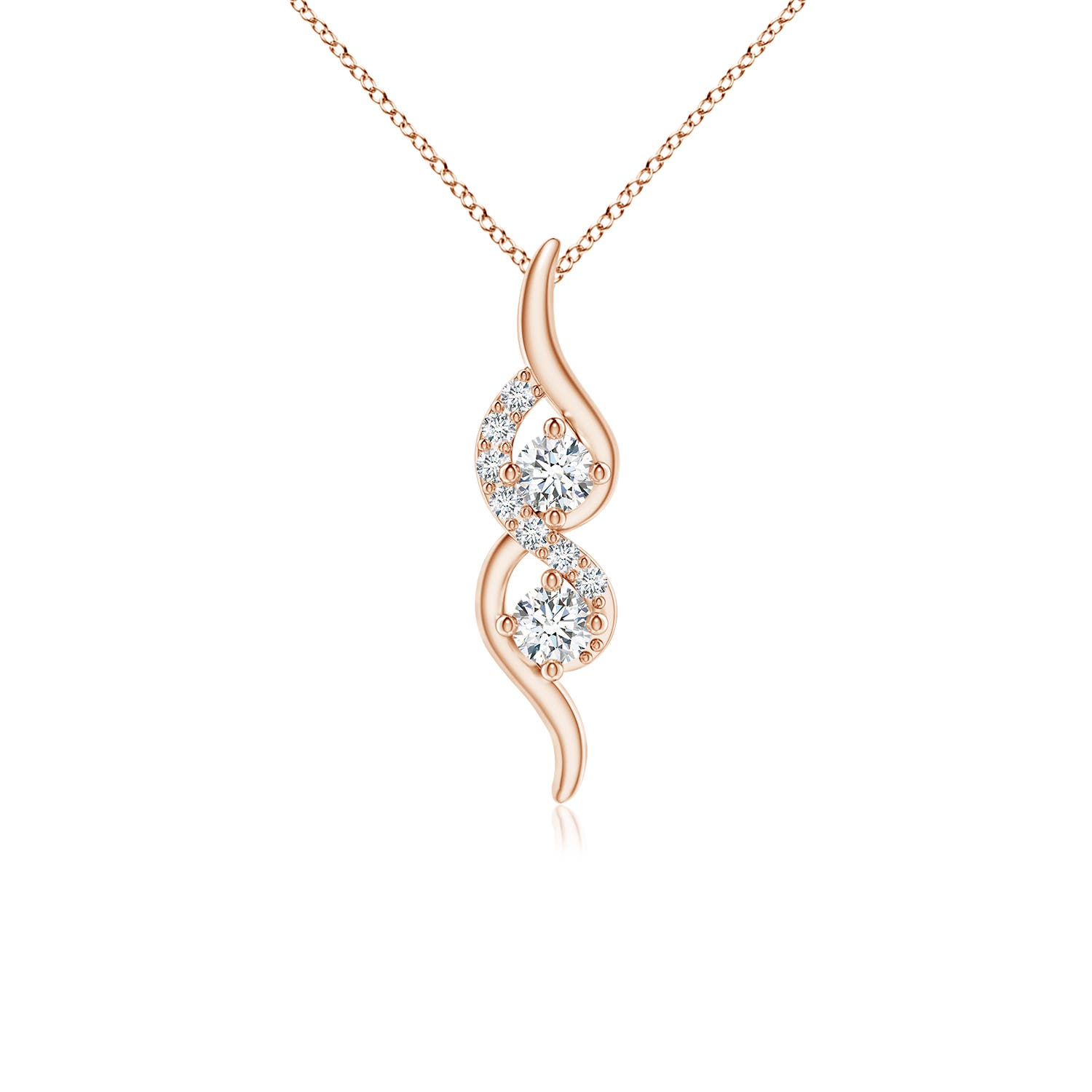 G, VS2 / 0.25 CT / 14 KT Rose Gold