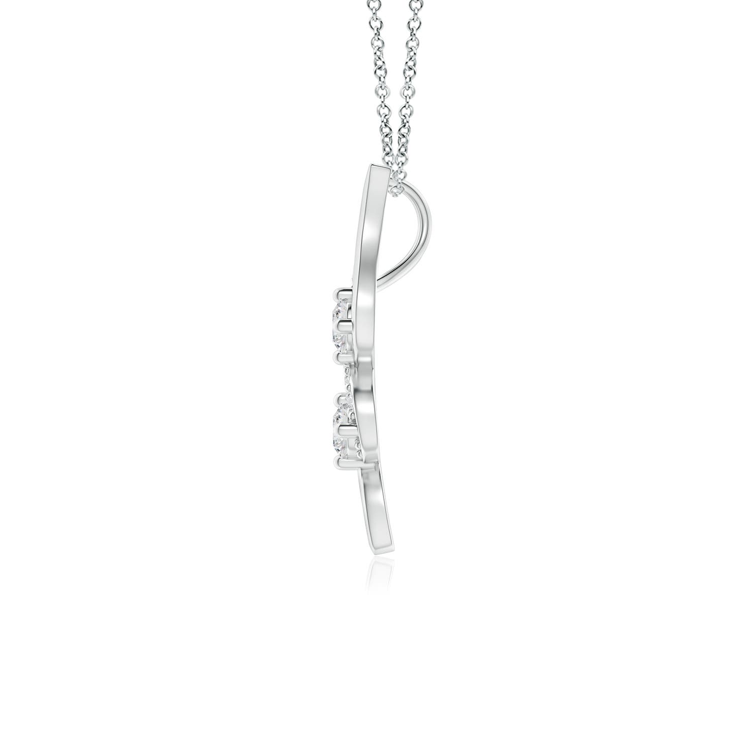 Two Stone Diamond Swirl Pendant | Angara