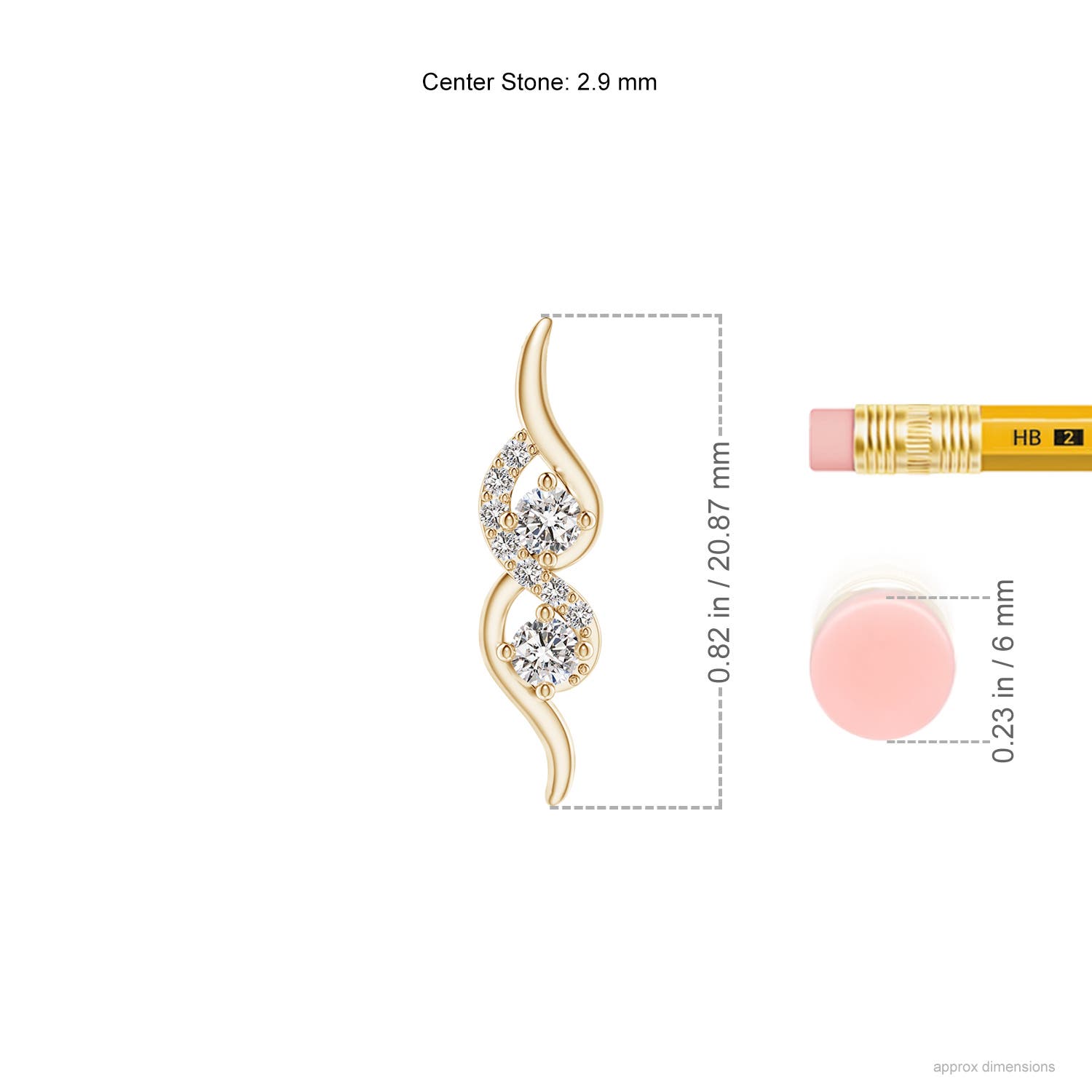 I-J, I1-I2 / 0.25 CT / 14 KT Yellow Gold