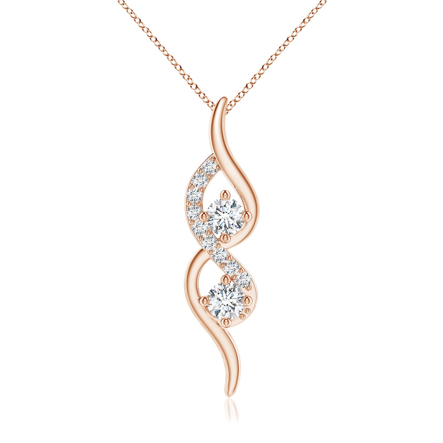 F-G, VS / 0.34 CT / 14 KT Rose Gold