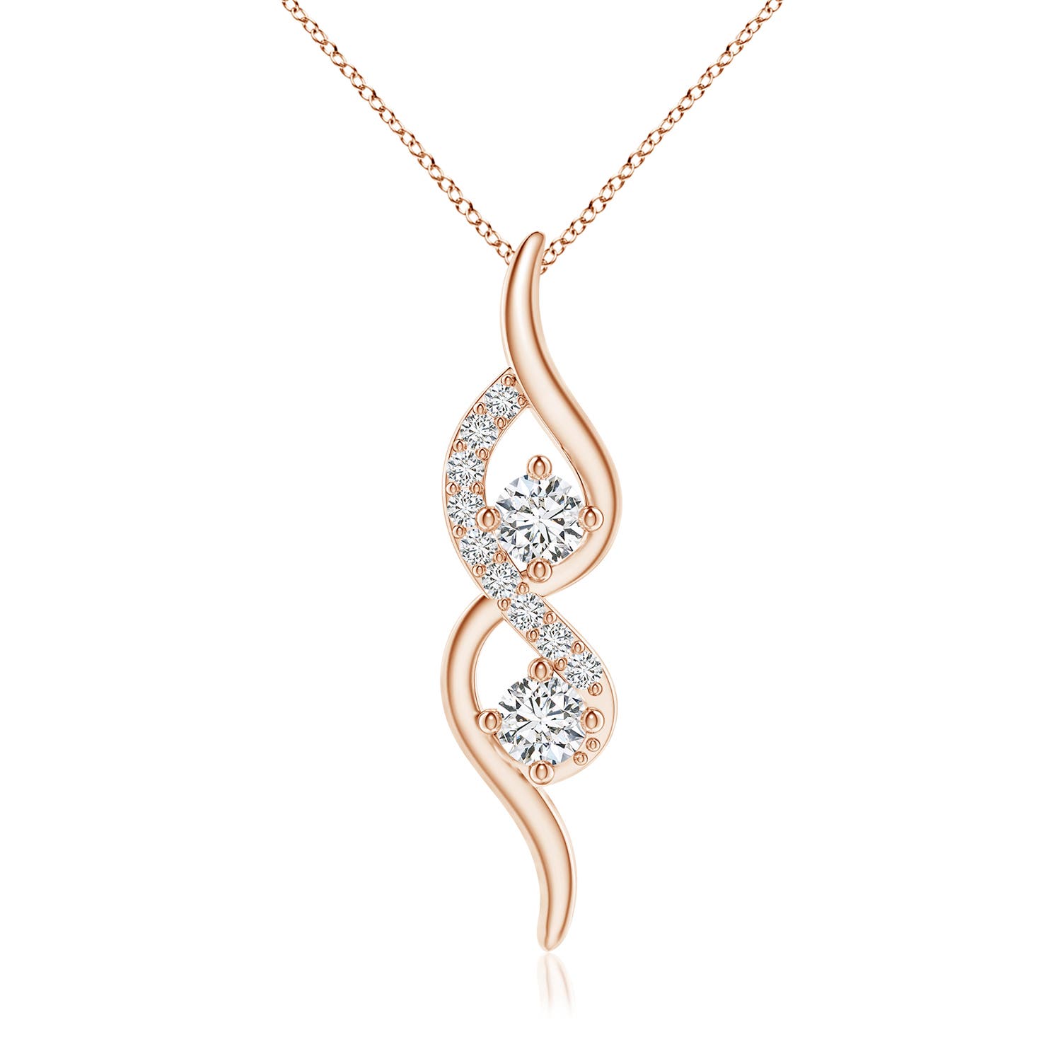 H, SI2 / 0.34 CT / 14 KT Rose Gold