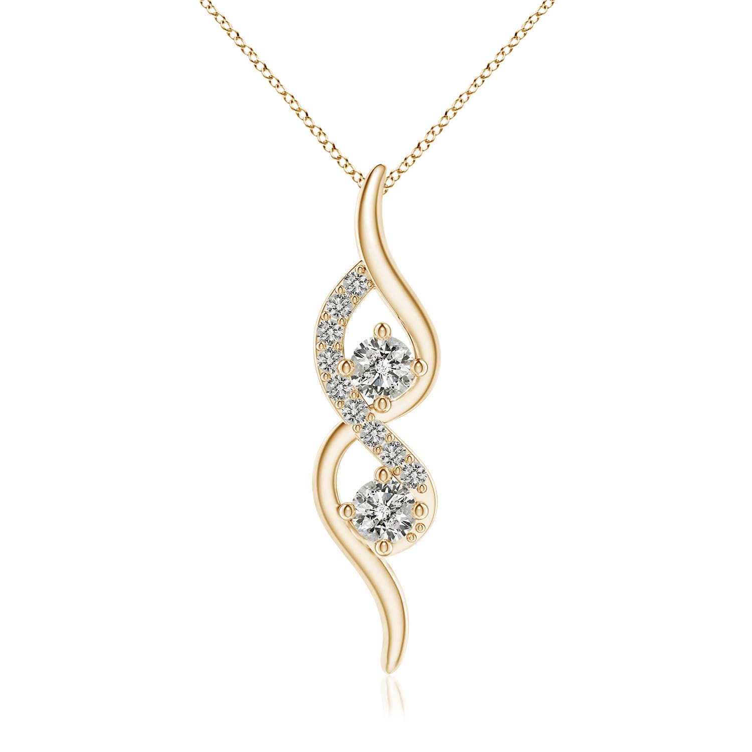 Diamond swirl pendant on sale necklace