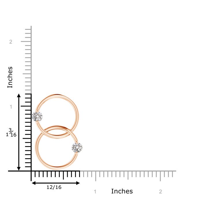 I-J, I1-I2 / 0.5 CT / 14 KT Rose Gold