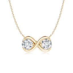 Infinity Yellow Gold Diamond Necklaces & Pendants