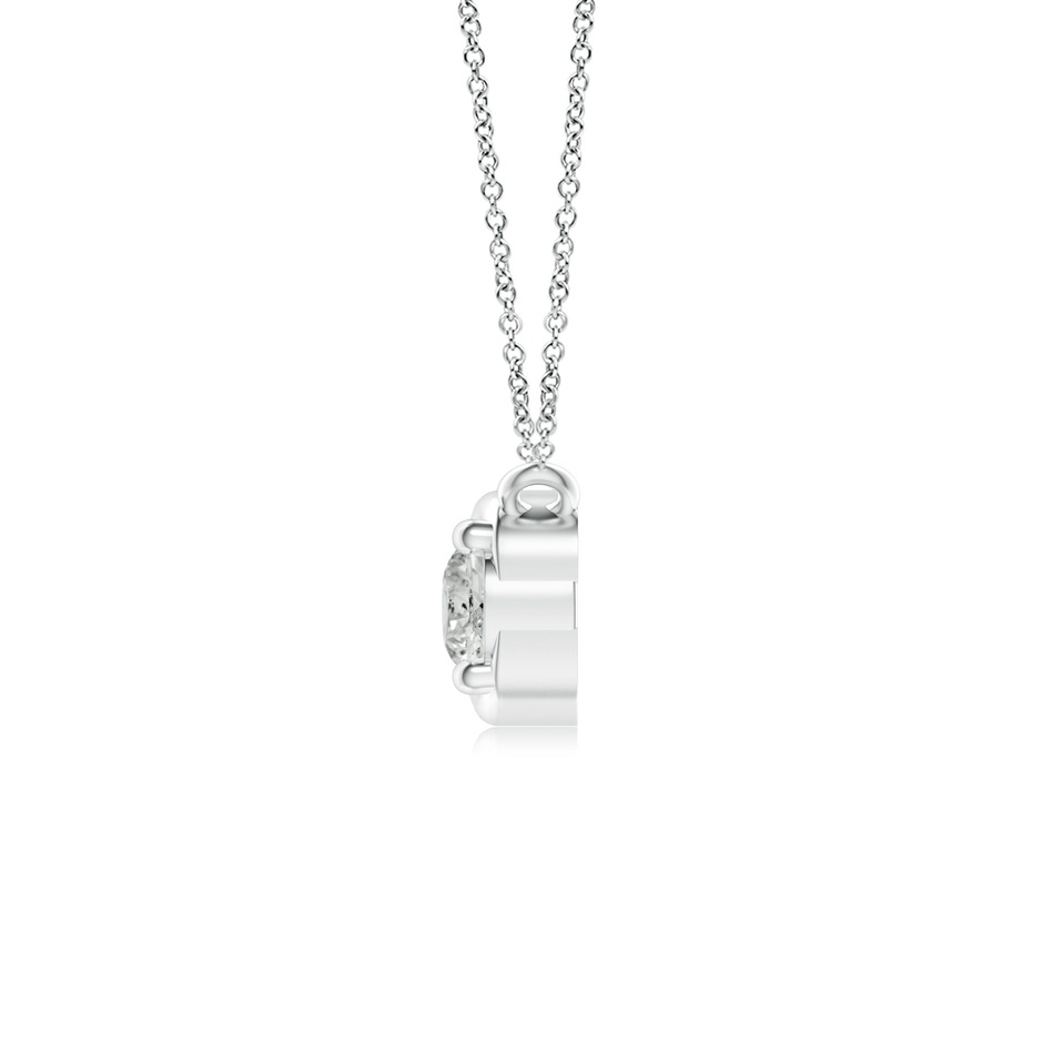 3.2mm KI3 Double Diamond Infinity Pendant Necklace in White Gold side-1