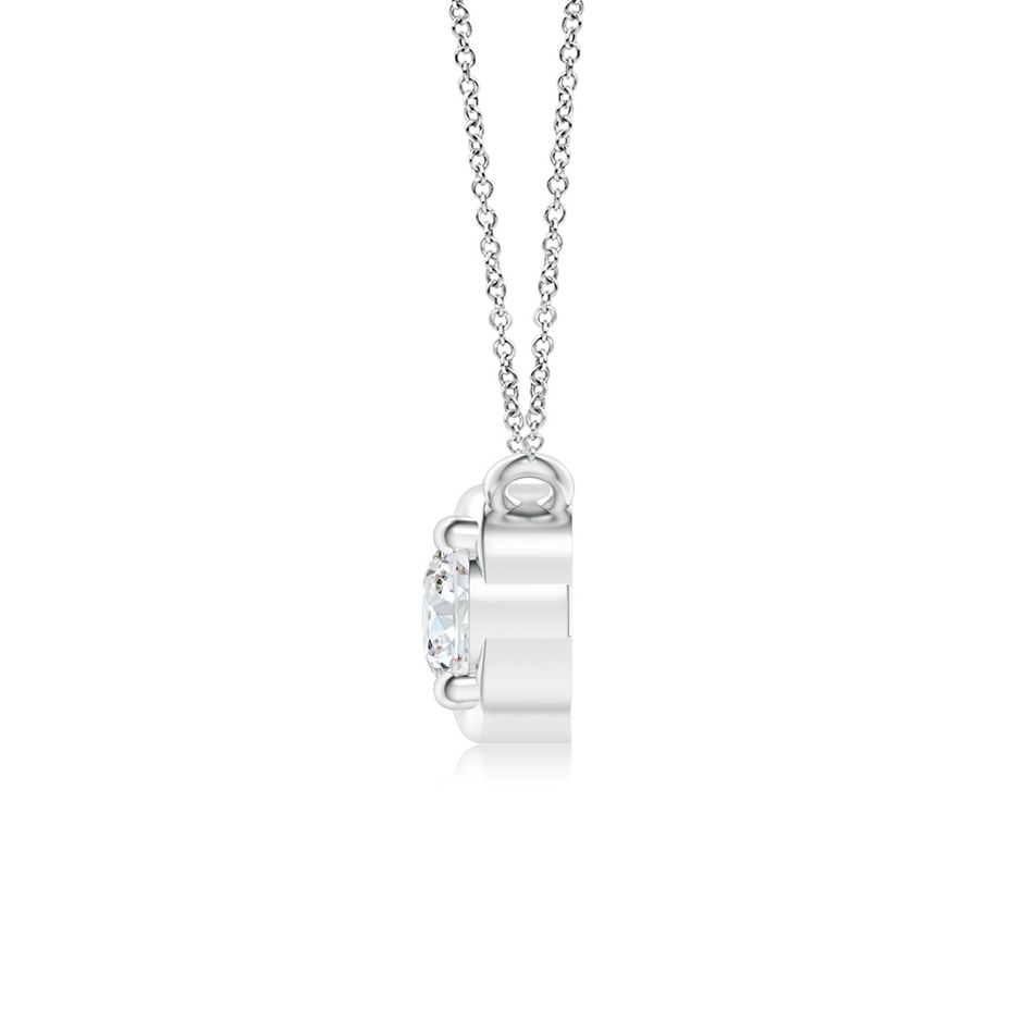 3.6mm GVS2 Double Diamond Infinity Pendant Necklace in White Gold side-1