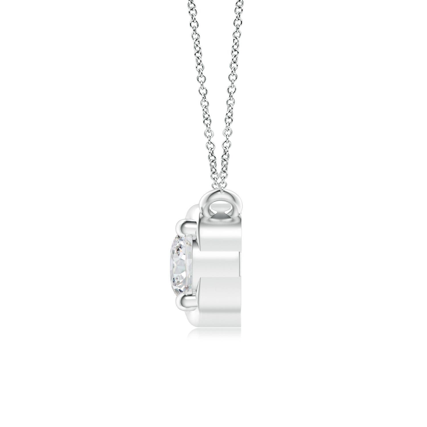 4.1mm HSI2 Double Diamond Infinity Pendant Necklace in White Gold - side 3