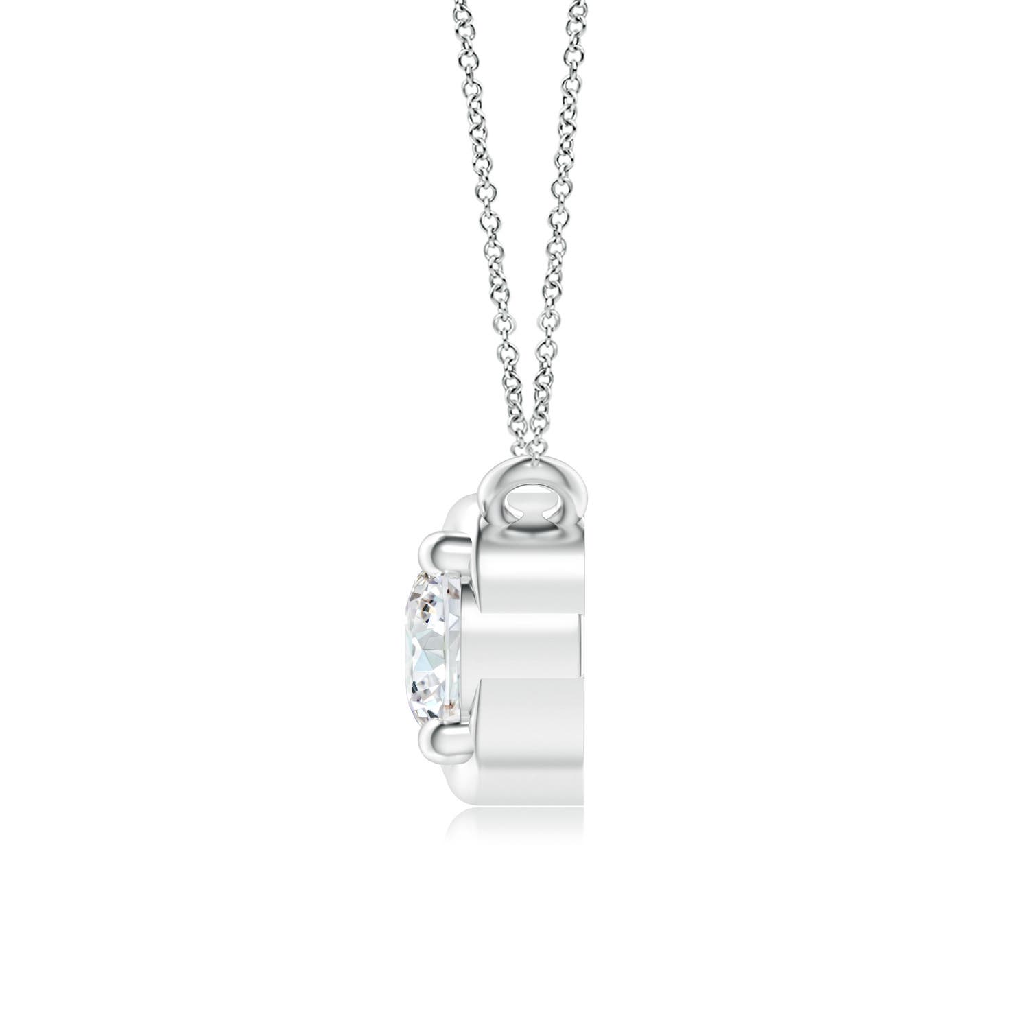 4.2mm GVS2 Double Diamond Infinity Pendant Necklace in White Gold