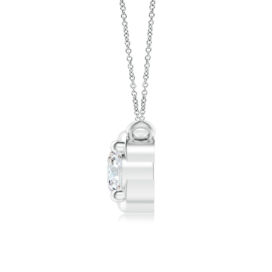4.2mm GVS2 Double Diamond Infinity Pendant Necklace in White Gold side-1