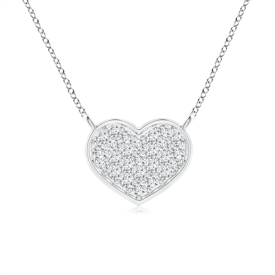 1.2mm GVS2 Diamond Clustre Heart Pendant Necklace in P950 Platinum 