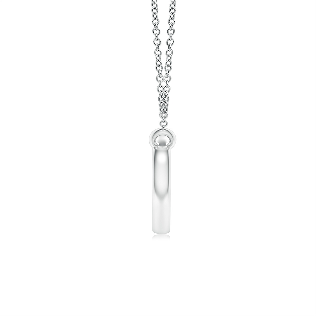 1.2mm GVS2 Diamond Clustre Heart Pendant Necklace in White Gold Side-1
